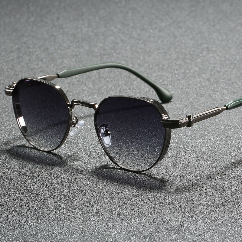 Damen geometrische Sonnenbrille im modernen Design Brehn