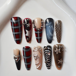 Gothic Themen Press-On Nagelkunst Brehn