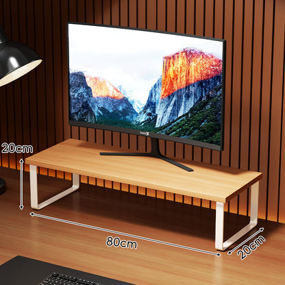 Erhöhter Holzoberfläche Metall Monitorständer mit Unterlage-Regal