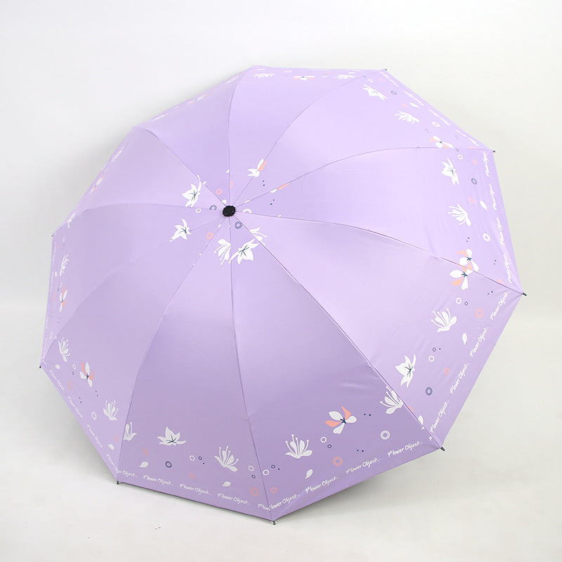 Damen eleganter Schirm mit floralem Druckdesign Brehn