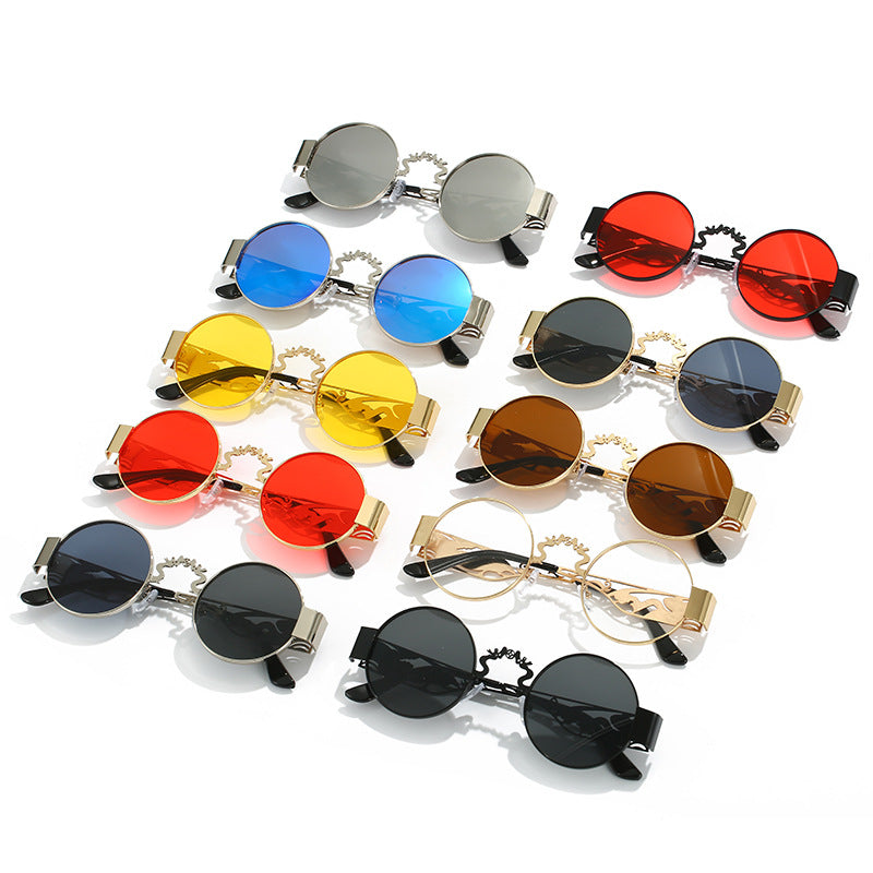 Damen künstlerische runde Sonnenbrille mit elegantem filigranen Rahmen Brehn