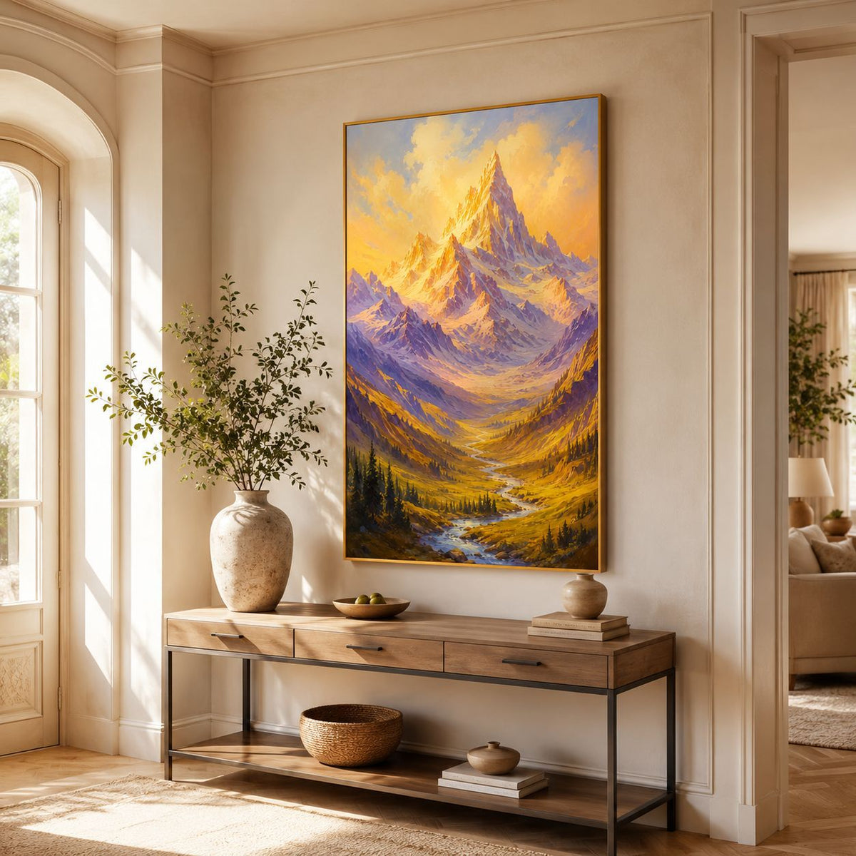 Majestätische Berglandschaft Kunstwerk für Zuhause