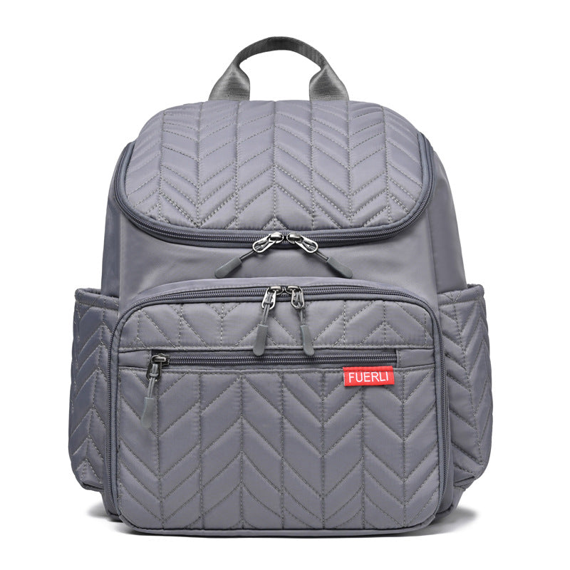 Elegante gesteppt Multi-Compartment Rucksack Brehn