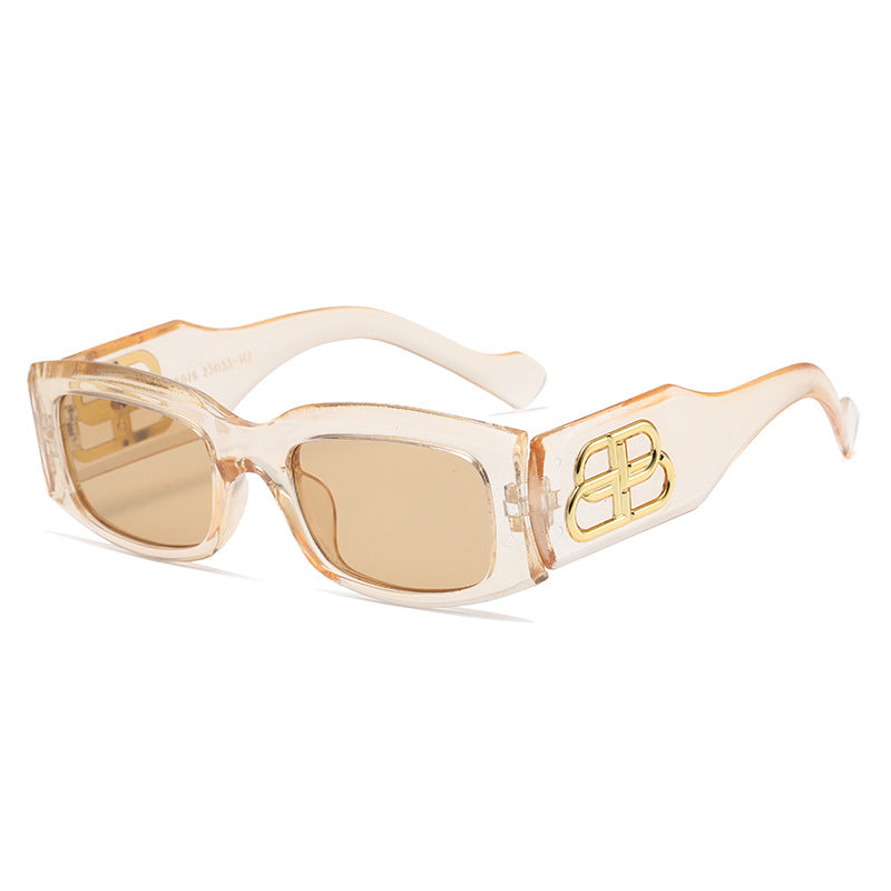 Damen modische quadratische Sonnenbrille mit luxuriösen Rahmenakzenten Brehn