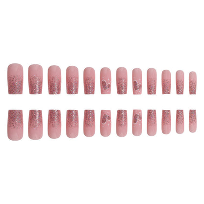 Elegantes glitzerndes Press-On-Nagel-Set Brehn