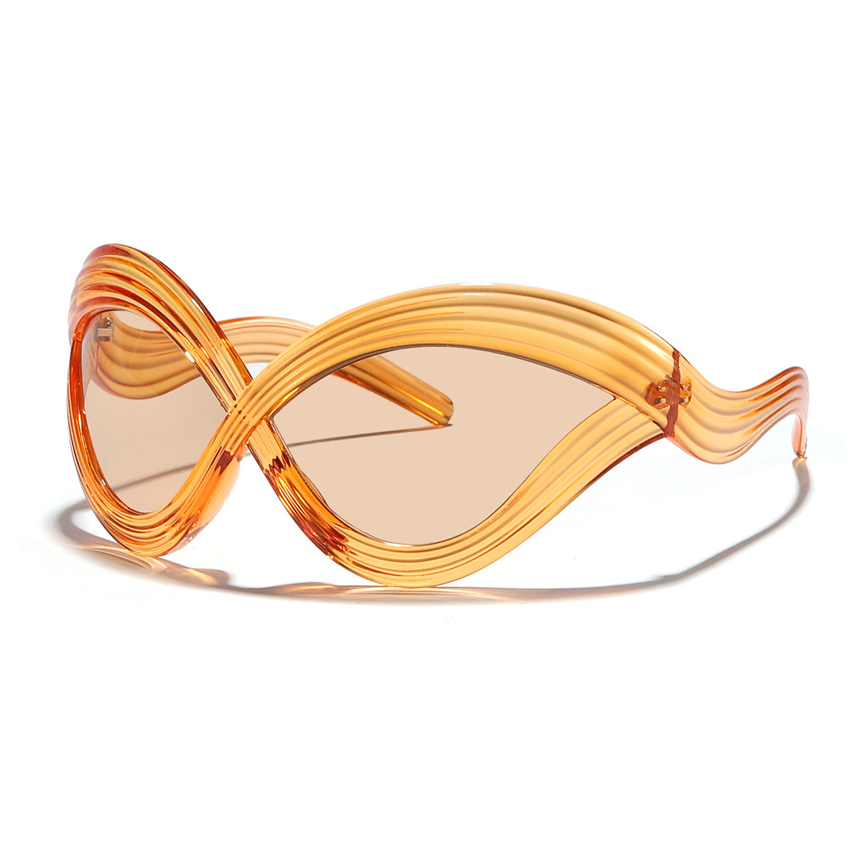 Damen modische Sonnenbrille mit innovativem Wellenrahmen Brehn
