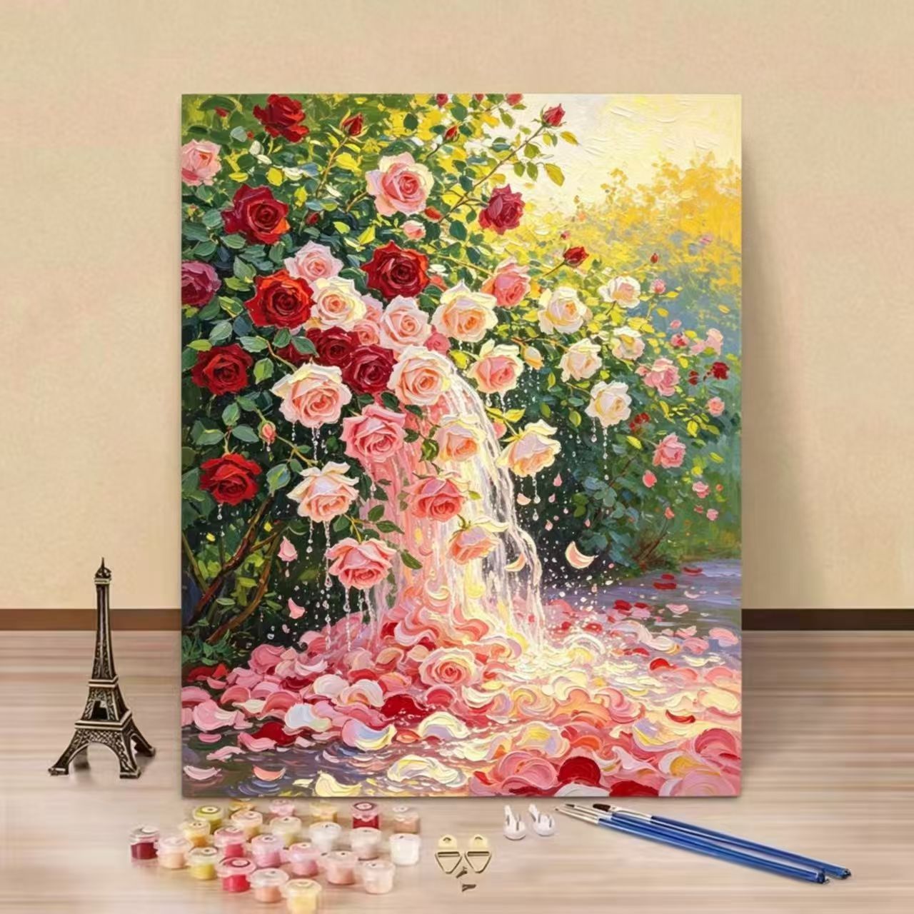DIY Rosen-Themen Malen nach Zahlen Leinwand Kunstkit Brehn