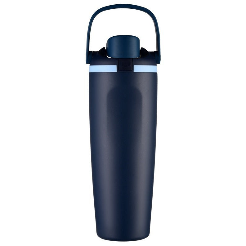 Unisex nan doppelwandige Vakuum-Trinkflasche aus Edelstahl mit Einhand-Klickverschluss und Tragegriff Brehn