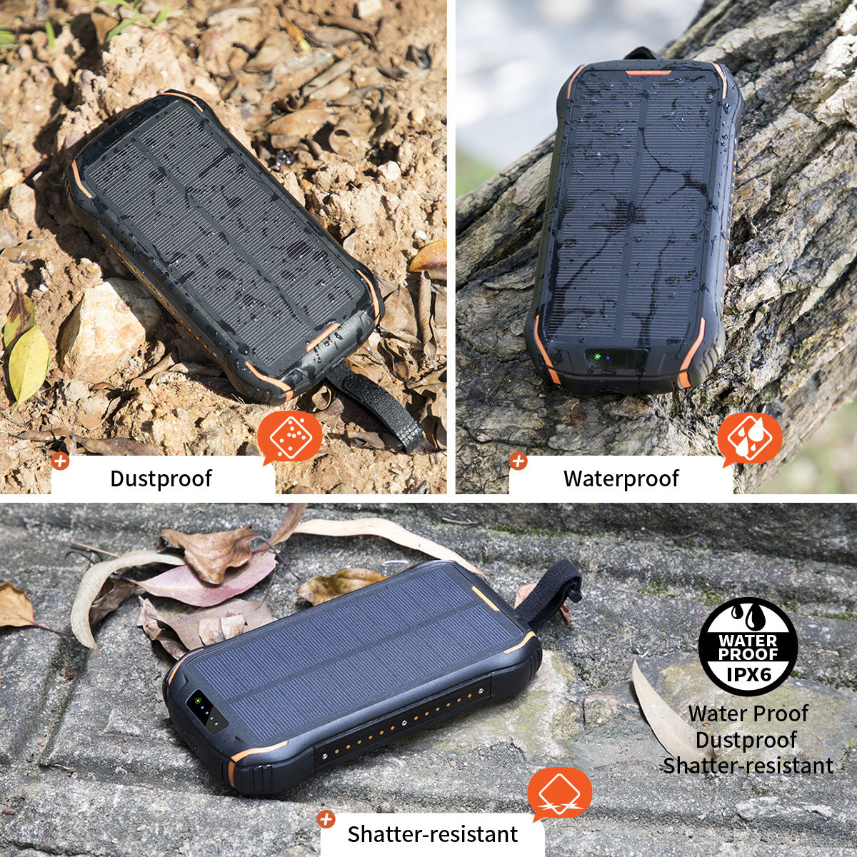 Solar-Powerbank mit Hoher Speicherkapazität und Ip66 Schutz Brehn