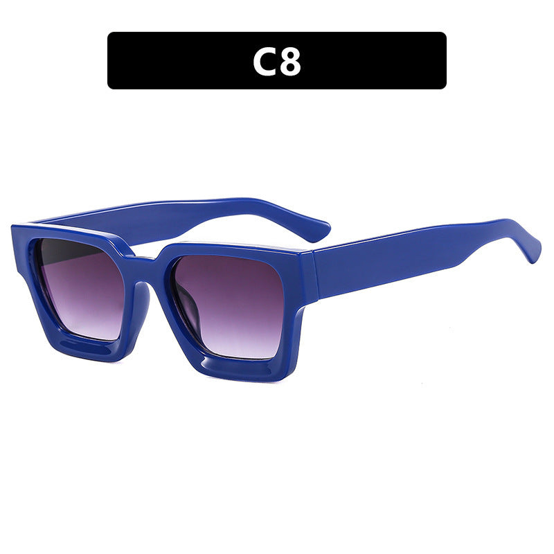 Damen modische quadratische Sonnenbrille mit gelben Gläsern Brehn