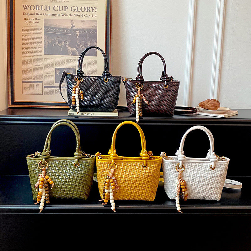 Gewebte Leder Mini-Handtasche