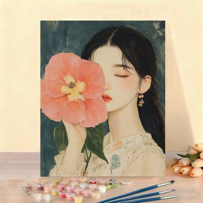 DIY Floral Portrait Malen nach Zahlen Set Brehn
