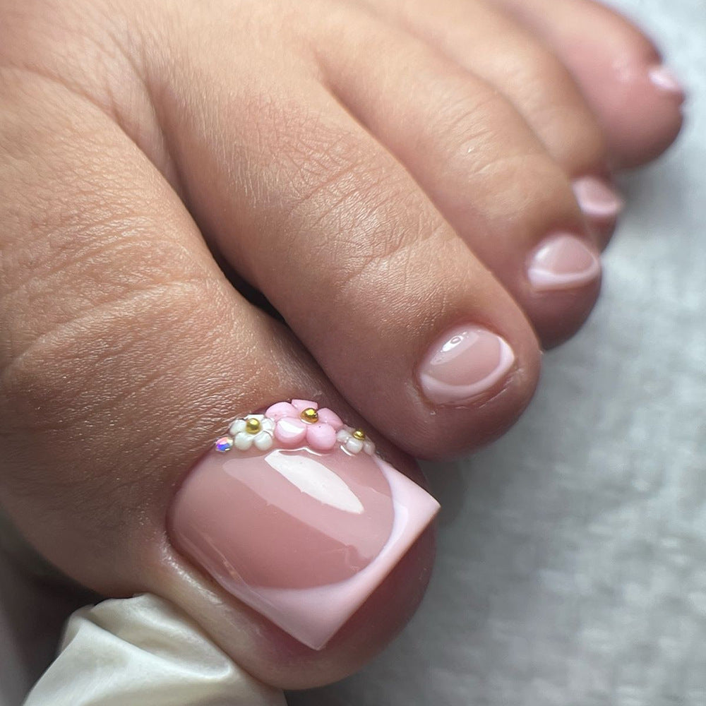 Fußnagelkunstset mit Floralem 3D-Design Brehn