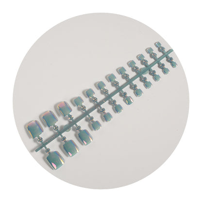 Iridescent Glossy Press-On Nail Set Brehn