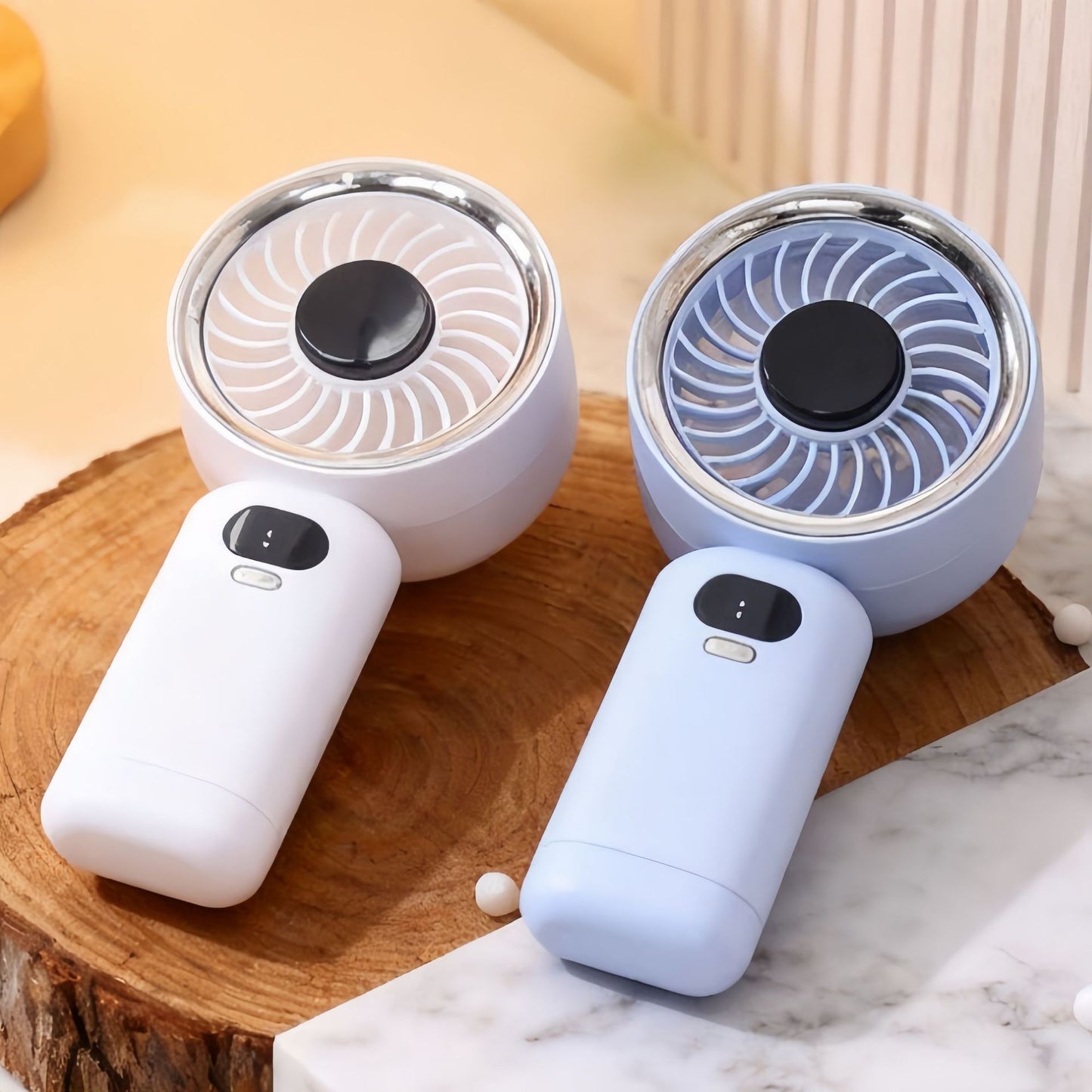 Damen Tragbarer Handventilator mit LCD-Display und variabler Geschwindigkeitsregelung Brehn