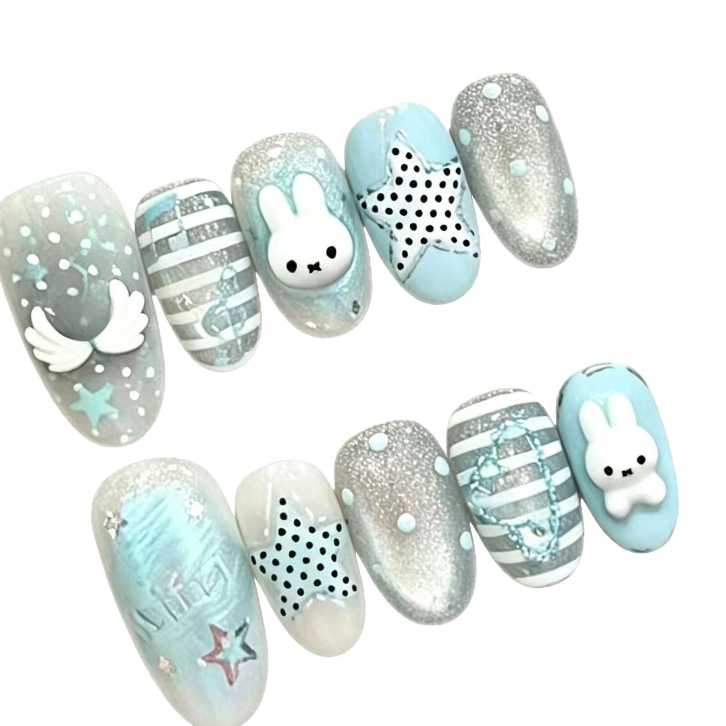 Verspieltes Hasen-Nagelkunst-Set Brehn