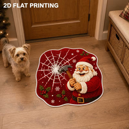 Weihnachtsmann-förmige Fußmatte für den Hauseingang