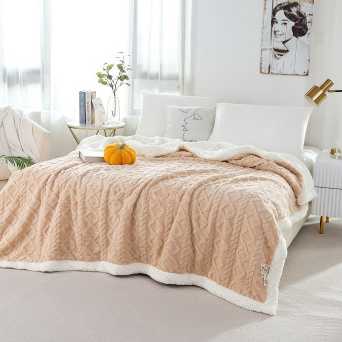 Gemütliche gemusterte Fleece-Decke