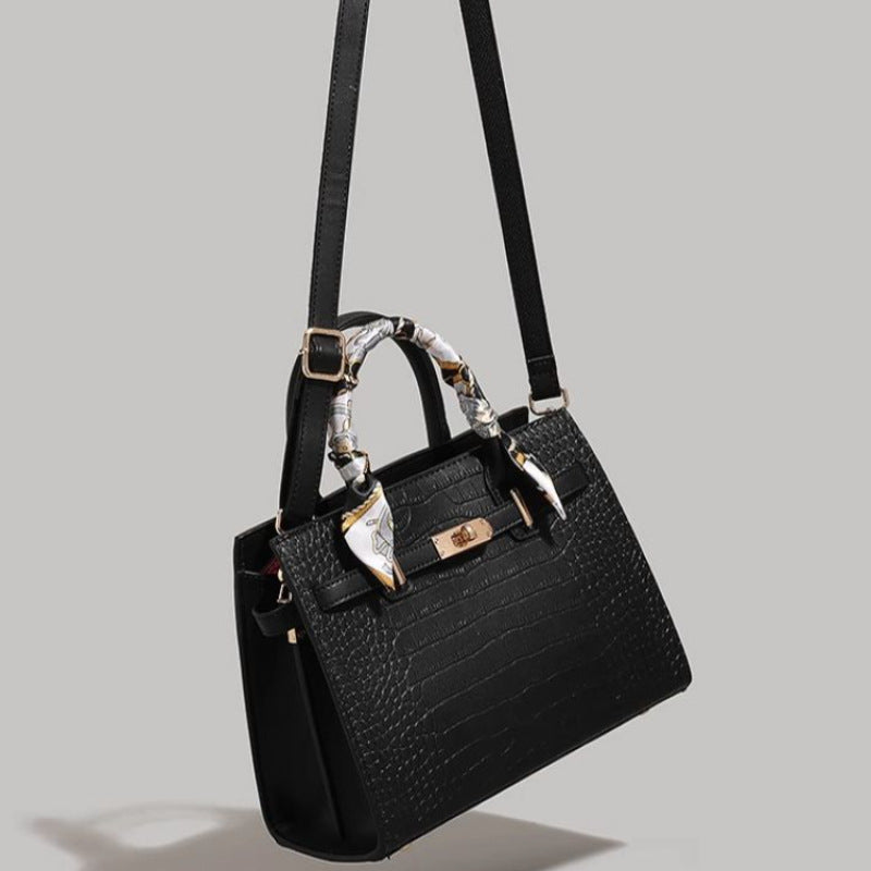 Chic krokodil-embossed Handtasche Brehn