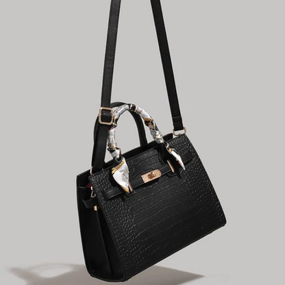 Chic krokodil-embossed Handtasche Brehn