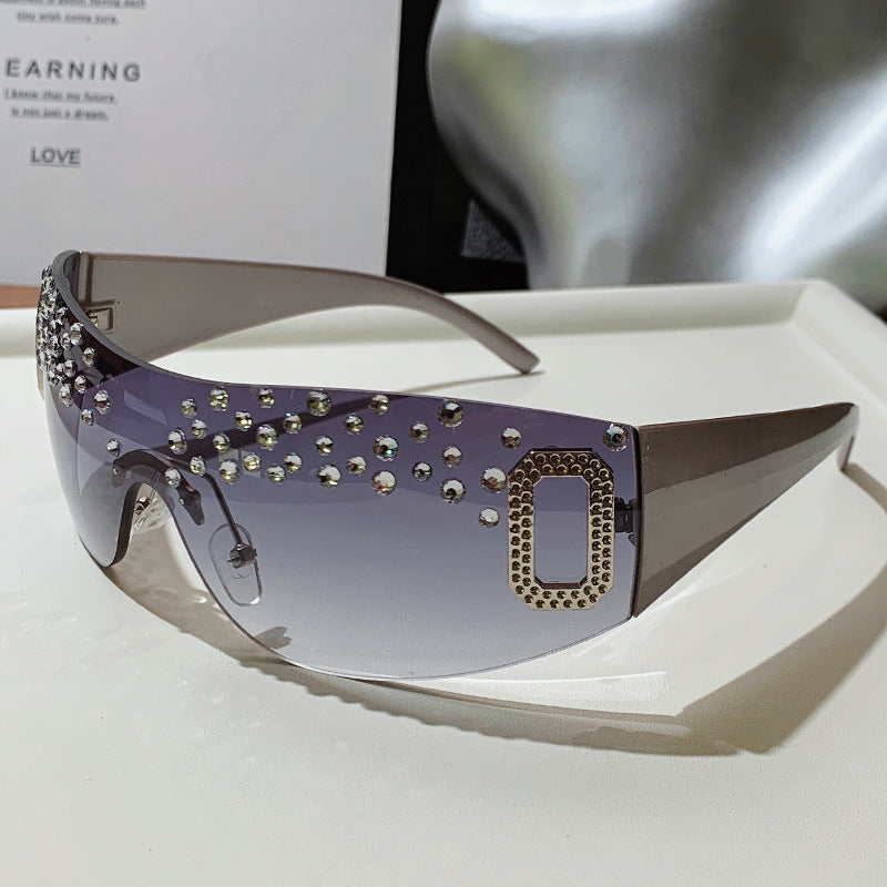 Damen Glamouröse Sonnenbrille mit Glitzerakzenten Brehn