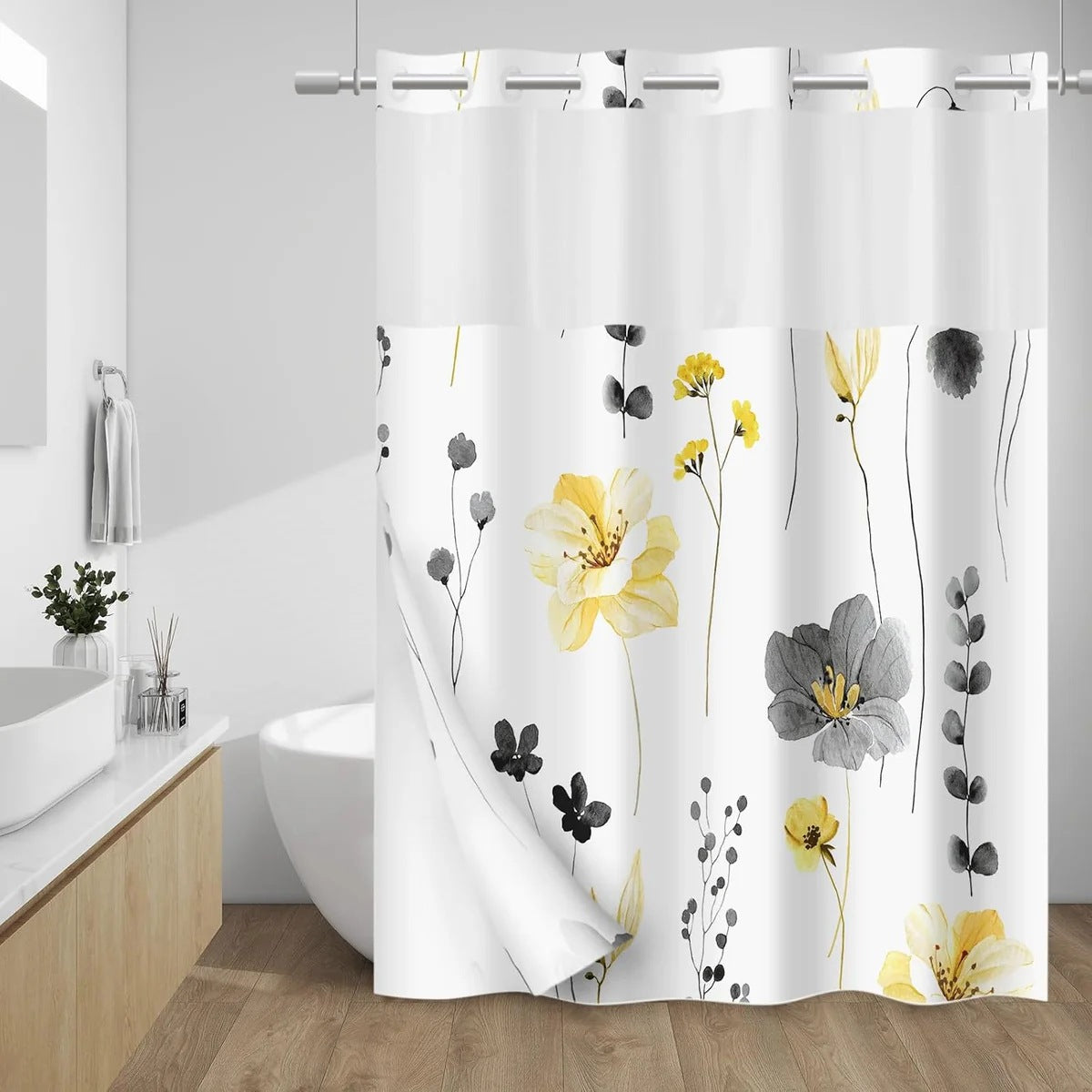 Künstlerische Florale Duschvorhang Brehn