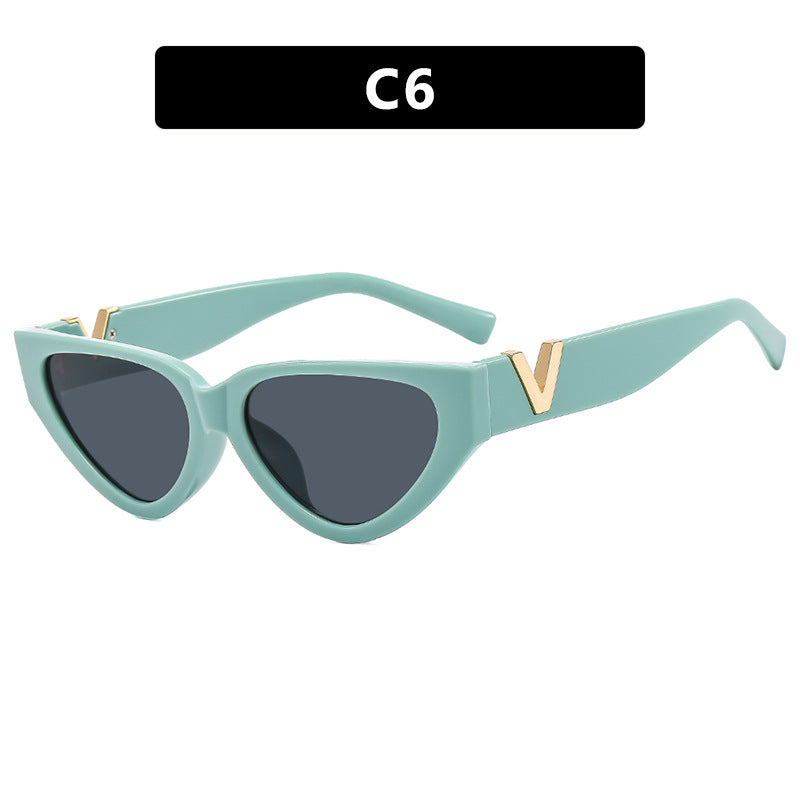 Damen Cat-Eye Sonnenbrille mit stylishem Zebra-Design und luxuriösen Akzenten Brehn