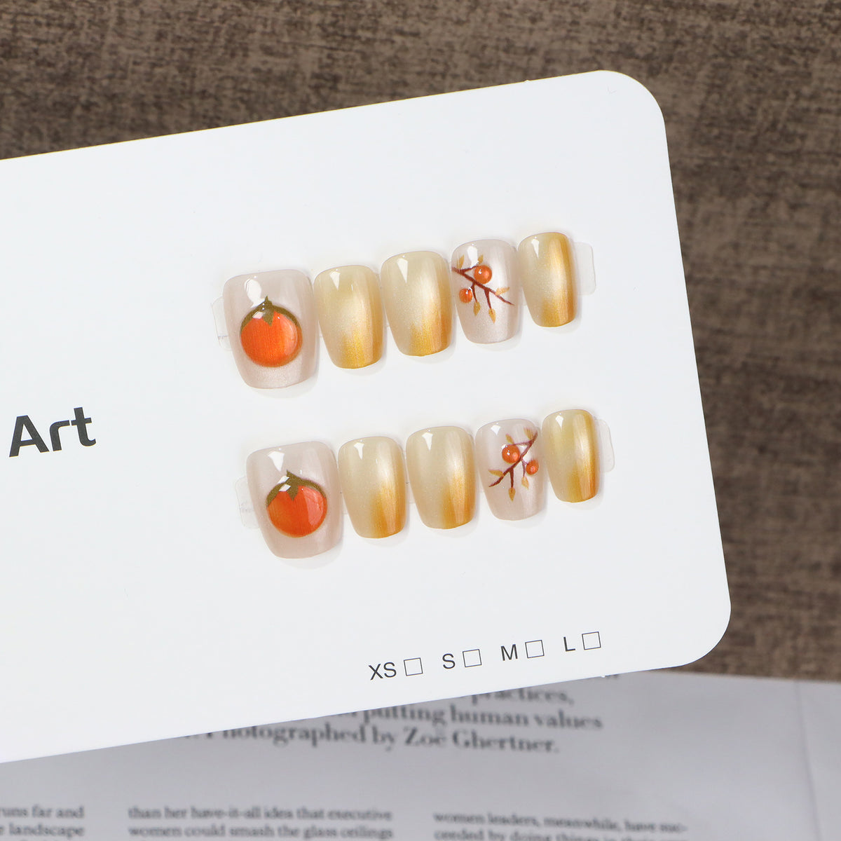 Saisonale Obst-Themen Press-On Nagelkunst Brehn