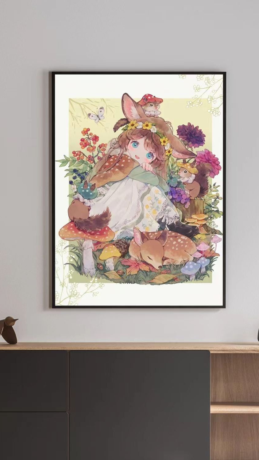 Illustriertes Fantasy-Charakter-Leinwand-Kunstdruck Brehn