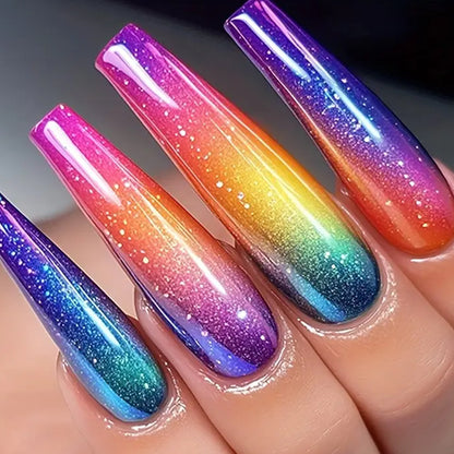 Gradient Glitter Stiletto Nagelkunst Brehn
