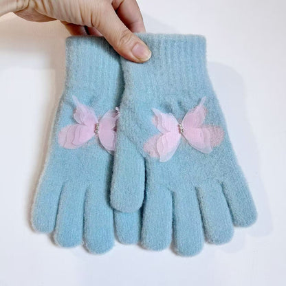 Schmetterlingsverzierte Touchscreen-Handschuhe Brehn