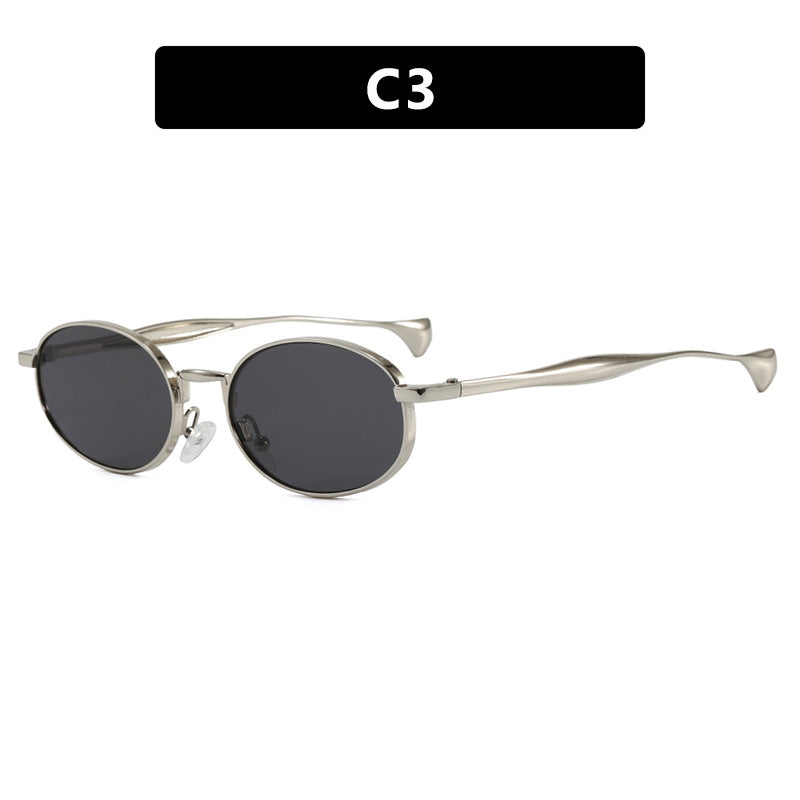 Damen robuste runde Sonnenbrille mit verspiegelten Gläsern Brehn