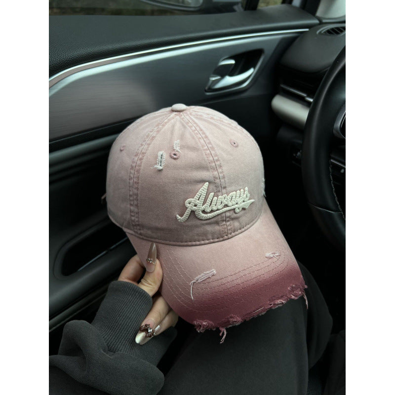 Damen Distressed Denim Stil Baseballmütze Brehn