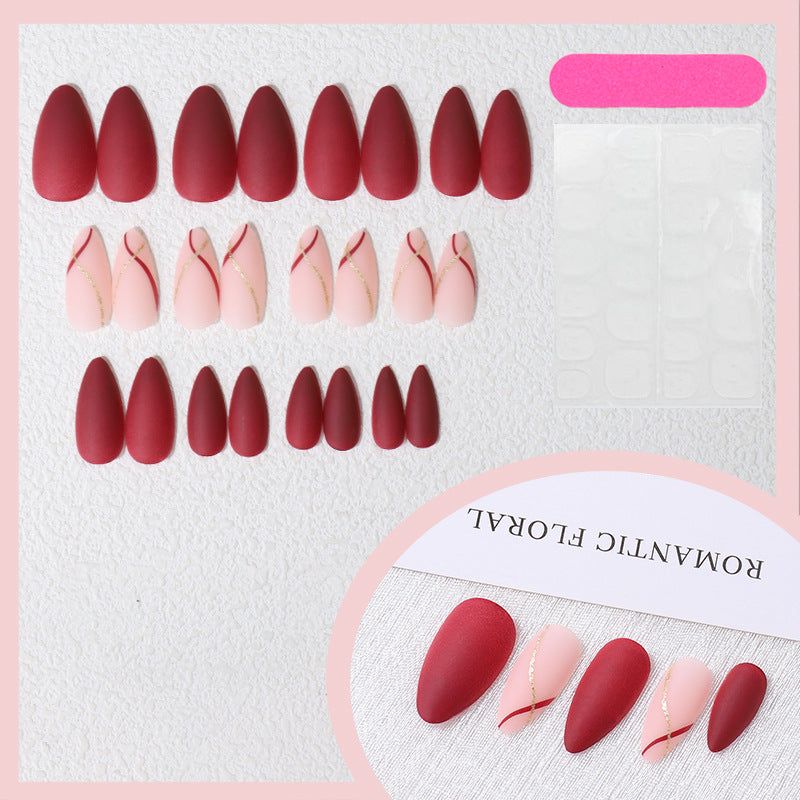 Elegantes Künstlerisches Press-On-Nagel-Set Brehn