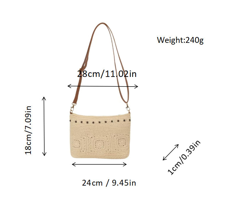 Handtasche mit Feinen Häkelmotiven Brehn