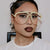 Damen Glamouröse oversized Sonnenbrille mit funkelndem Kristallrahmen Brehn