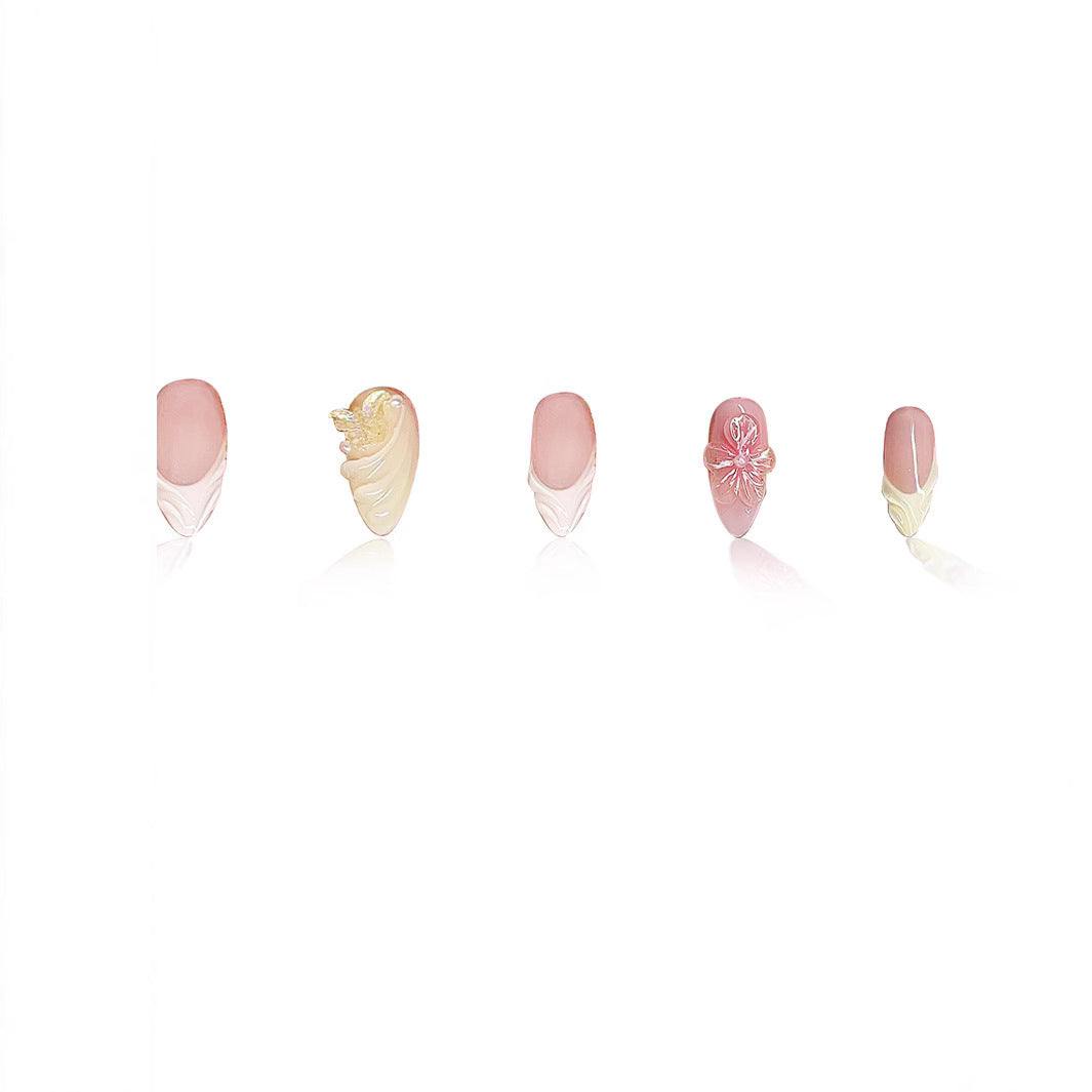 Floral Vintage Press-On Nail Art Brehn