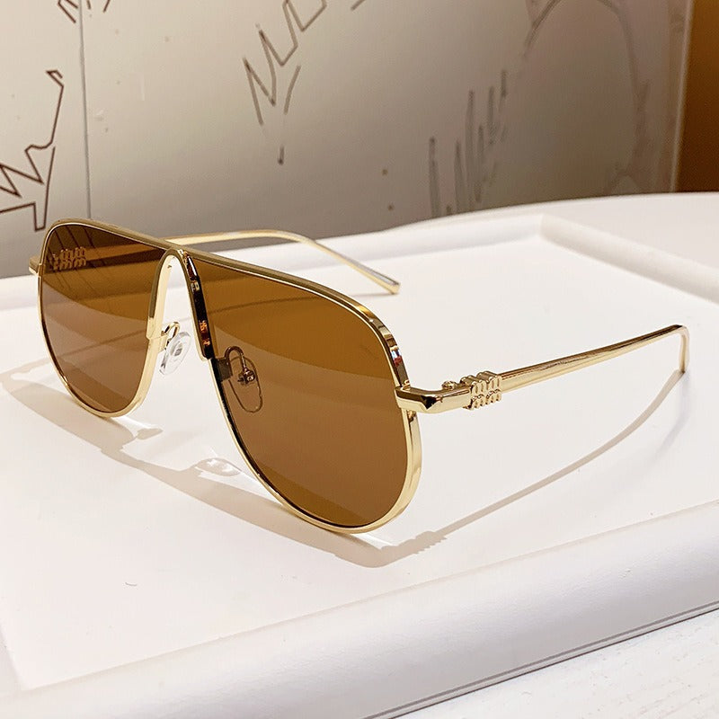 Herren Luxuriöse Übergroße Aviator Sonnenbrille Brehn