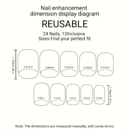 Künstliche Nagelspitzen mit Schleifen-Design Brehn
