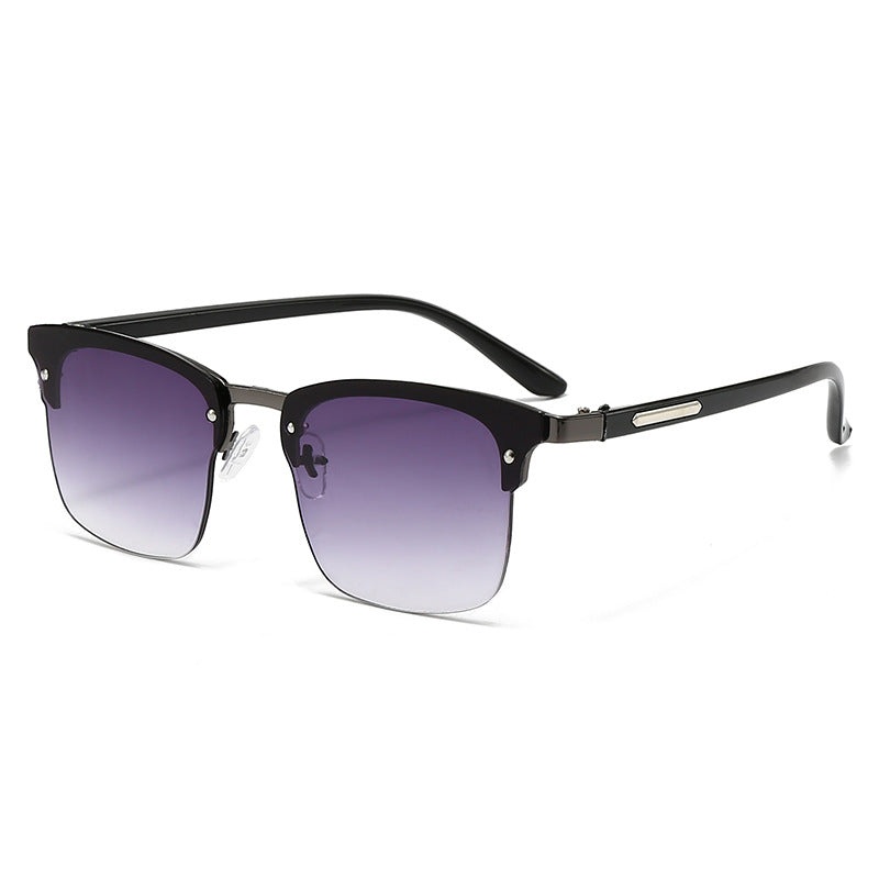 Damen elegante quadratische Sonnenbrille mit metallischen Akzenten Brehn