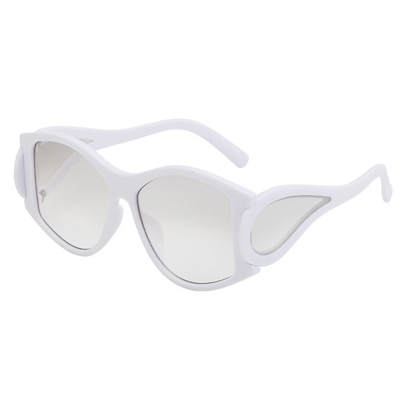 Damen moderne Cat-Eye Sonnenbrille mit einzigartigem Rahmen und UV-Schutz Brehn