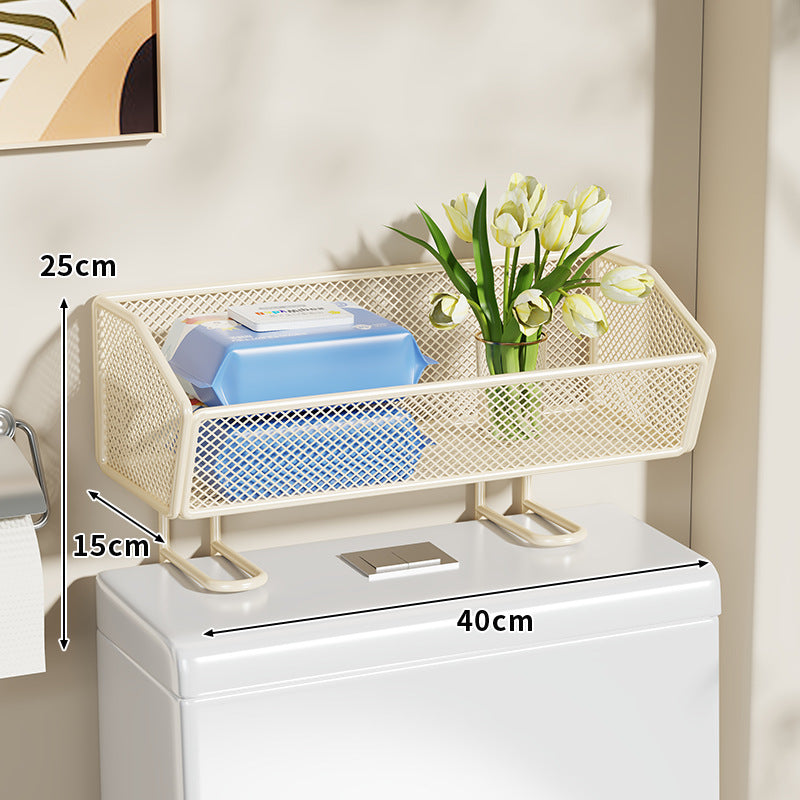 Badezimmer Über-Toilette Mesh Organizer Regal mit erhöhtem Stand und rostbeständigem Metall