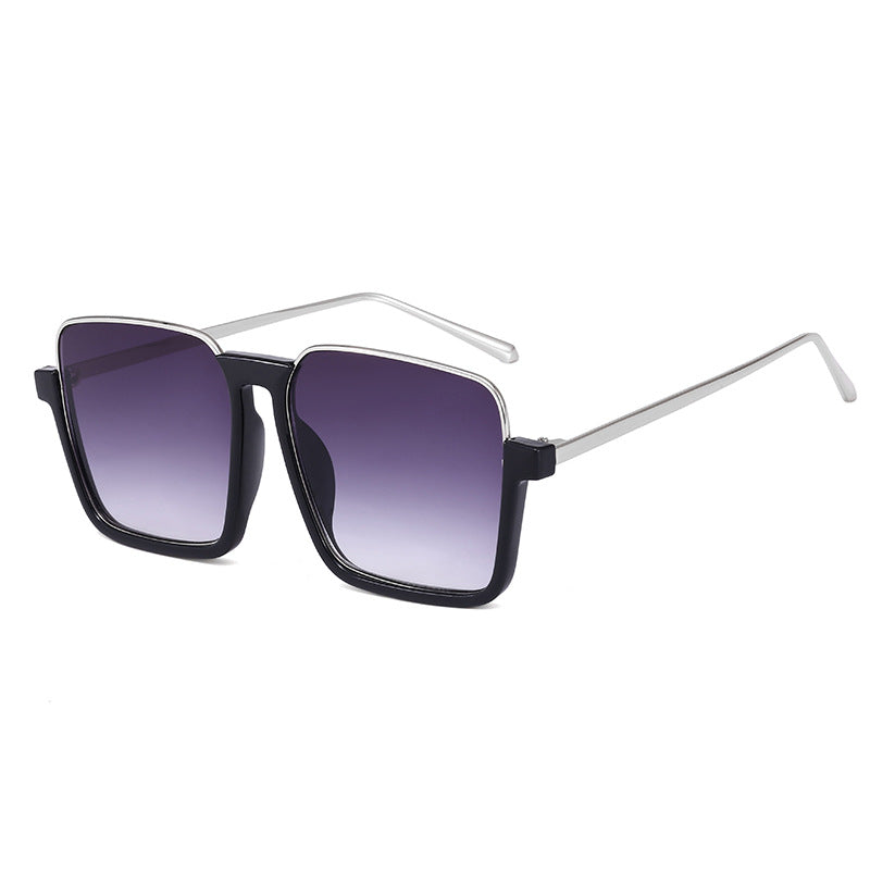 Damen quadratische Sonnenbrille mit transparentem Rahmen und polarisierenden Gläsern Brehn