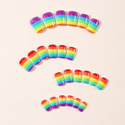 Regenbogenverlauf Nagelkunst-Set Brehn