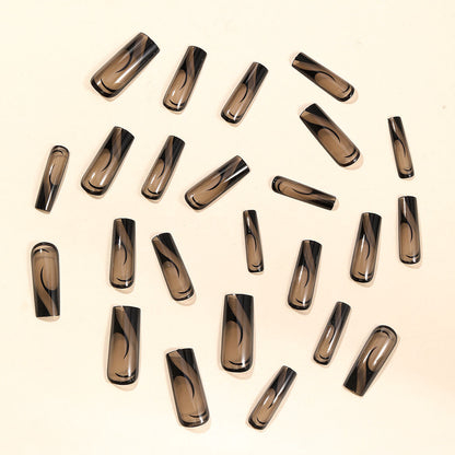 Stylische Abstract 3D Nagelkunst Verlängerungen Brehn