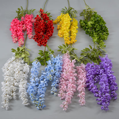 Elegante Faux-Wisteria-Blütenstiel-Dekoration