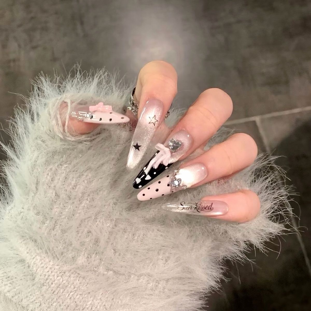 Glamouröse Dekorative Press-On Nagelkunst Brehn
