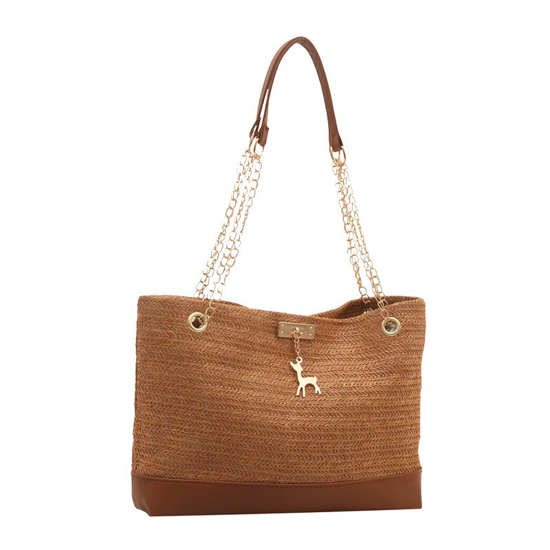 Stylische Geflochtene Strandtasche