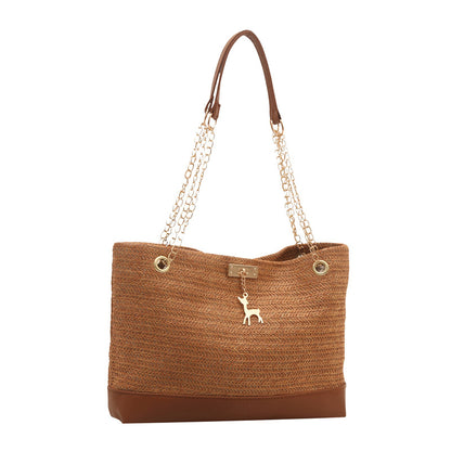 Stylische Geflochtene Strandtasche