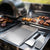 Edelstahl-Grillplancha Set Dreiteilig mit Hohen Rändern und Profi-Spachteln Brehn